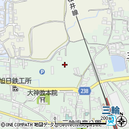 奈良県桜井市三輪616周辺の地図