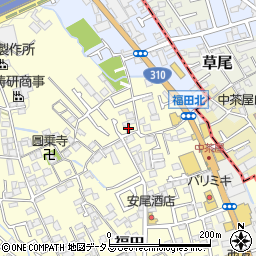 大阪府堺市中区福田1302周辺の地図