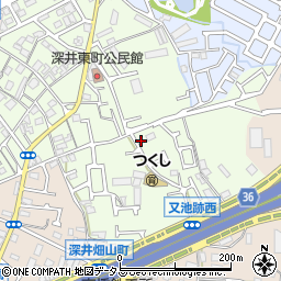 大阪府堺市中区深井東町377周辺の地図