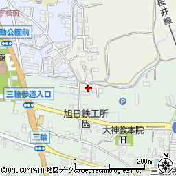 奈良県桜井市三輪639-2周辺の地図