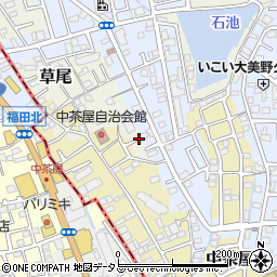 大阪府堺市東区草尾245周辺の地図