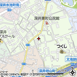 大阪府堺市中区深井東町346-6周辺の地図