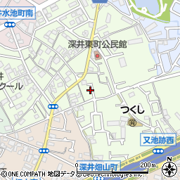 大阪府堺市中区深井東町344-20周辺の地図