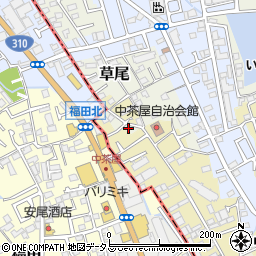 大阪府堺市東区草尾235-1周辺の地図