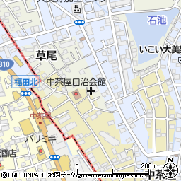 大阪府堺市東区草尾244周辺の地図