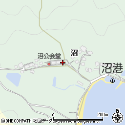 岡山県玉野市沼周辺の地図