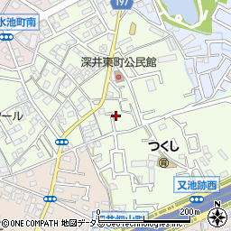 大阪府堺市中区深井東町344-17周辺の地図