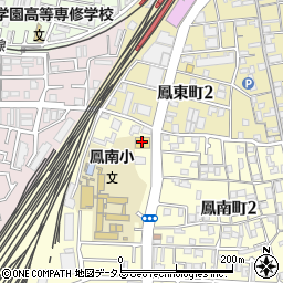 ココカラファイン鳳南店周辺の地図