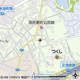 大阪府堺市中区深井東町344-18周辺の地図