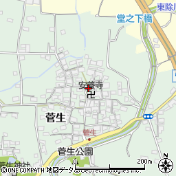 美原町菅生公民館周辺の地図