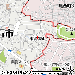 大阪府高石市東羽衣4丁目周辺の地図