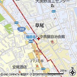 大阪府堺市東区草尾235-4周辺の地図