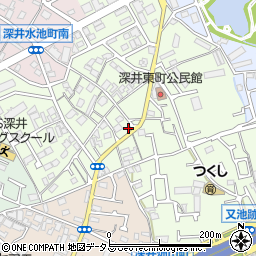 大阪府堺市中区深井東町347-14周辺の地図