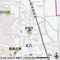 大阪府堺市東区丈六周辺の地図