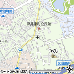 大阪府堺市中区深井東町344周辺の地図