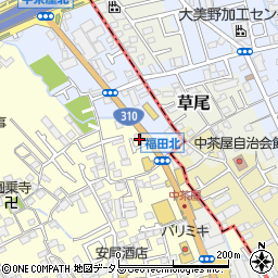 大阪府堺市中区福田1310周辺の地図