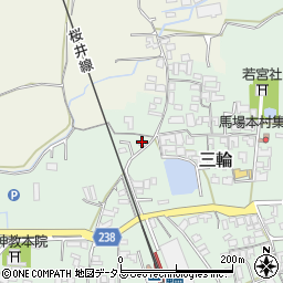 奈良県桜井市三輪582周辺の地図