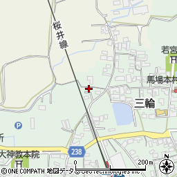 奈良県桜井市三輪597-3周辺の地図