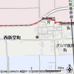 奈良県橿原市西新堂町1周辺の地図