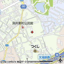 大阪府堺市中区深井東町370周辺の地図
