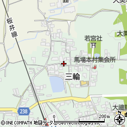 奈良県桜井市三輪214周辺の地図