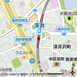三菱ＵＦＪ銀行深井駅前 ＡＴＭ周辺の地図