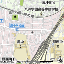 鍵交換の生活救急車　堺市西区受付センター周辺の地図