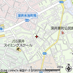 大阪府堺市中区深井東町321周辺の地図