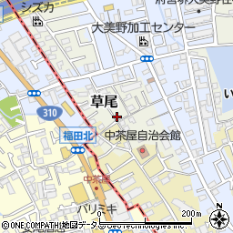 大阪府堺市東区草尾219-7周辺の地図