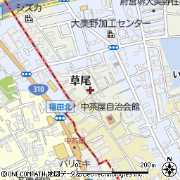 大阪府堺市東区草尾219-25周辺の地図