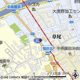 ユーポス堺福田店周辺の地図