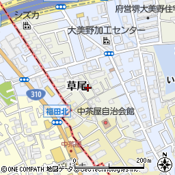 大阪府堺市東区草尾219-6周辺の地図