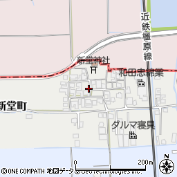 奈良県橿原市西新堂町周辺の地図