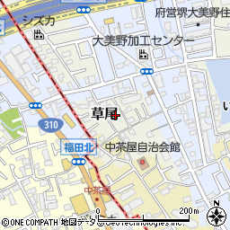 大阪府堺市東区草尾219-30周辺の地図