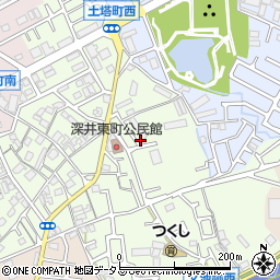 大阪府堺市中区深井東町352-16周辺の地図