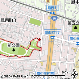 堺鳳西郵便局周辺の地図