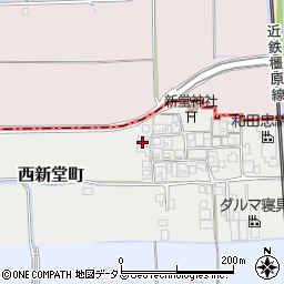 奈良県橿原市西新堂町166周辺の地図