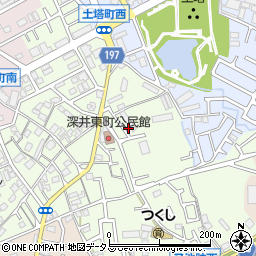 大阪府堺市中区深井東町352-14周辺の地図