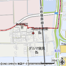 奈良県橿原市西新堂町177周辺の地図