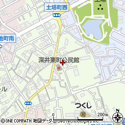 大阪府堺市中区深井東町352-23周辺の地図