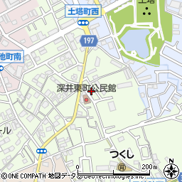 大阪府堺市中区深井東町352周辺の地図