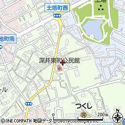 大阪府堺市中区深井東町352周辺の地図