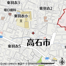 大阪府高石市東羽衣周辺の地図