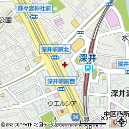 カレーハウスＣｏＣｏ壱番屋泉北高速深井駅前店周辺の地図