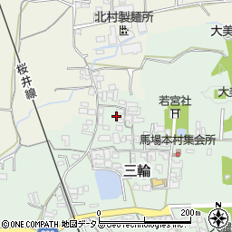 奈良県桜井市三輪200-1周辺の地図