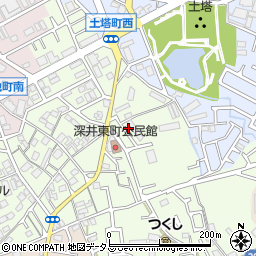 大阪府堺市中区深井東町352-9周辺の地図