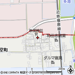 奈良県橿原市西新堂町181周辺の地図