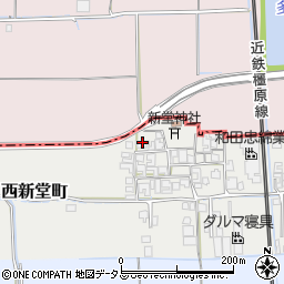 奈良県橿原市西新堂町169周辺の地図