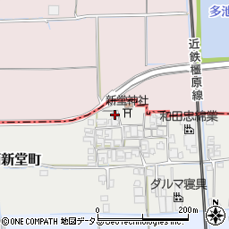 奈良県橿原市西新堂町185周辺の地図