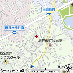 大阪府堺市中区深井東町3181周辺の地図
